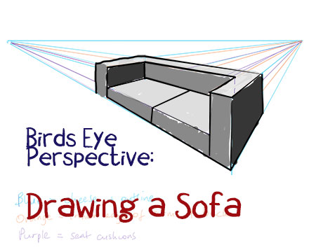 how to draw a sofa step by step