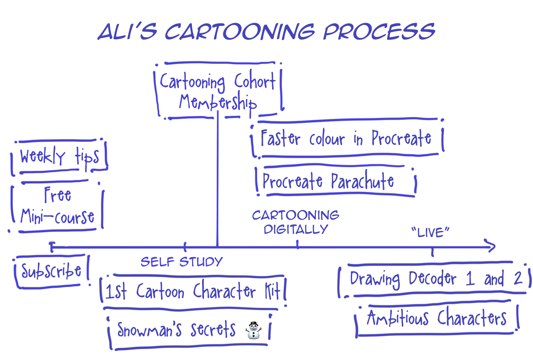 What do I mean by learning the cartooning process?